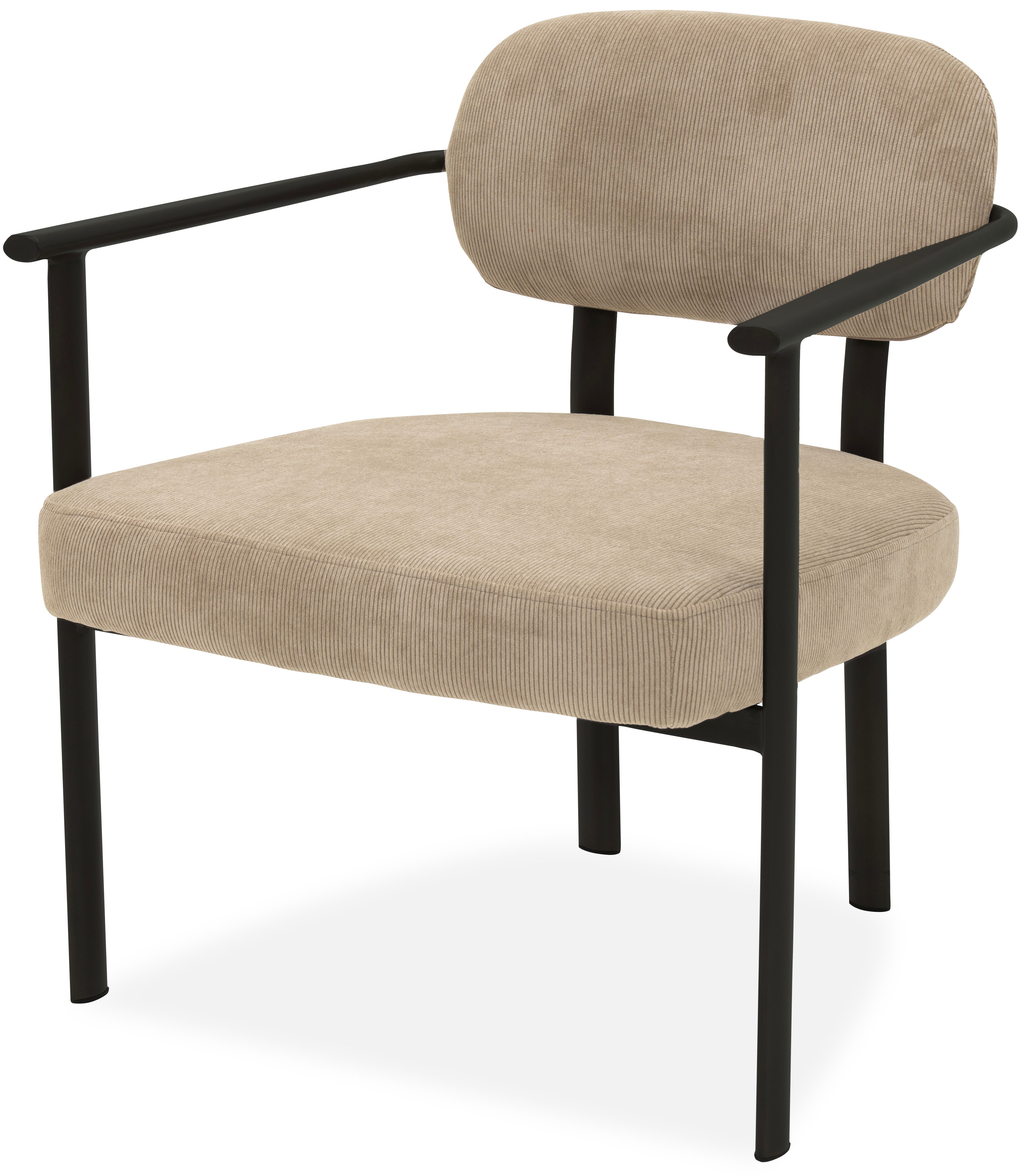 Fauteuil Wave Beige - Black Indra B65 x D67 x H75 cm