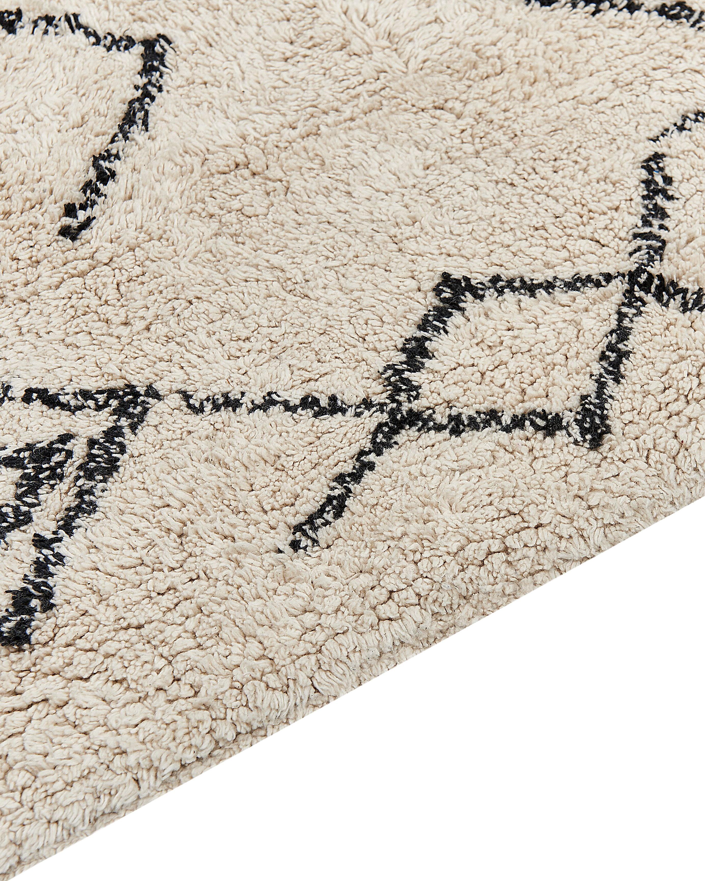 Vloerkleed SOMEK Beige 160 x 230 cm Katoen