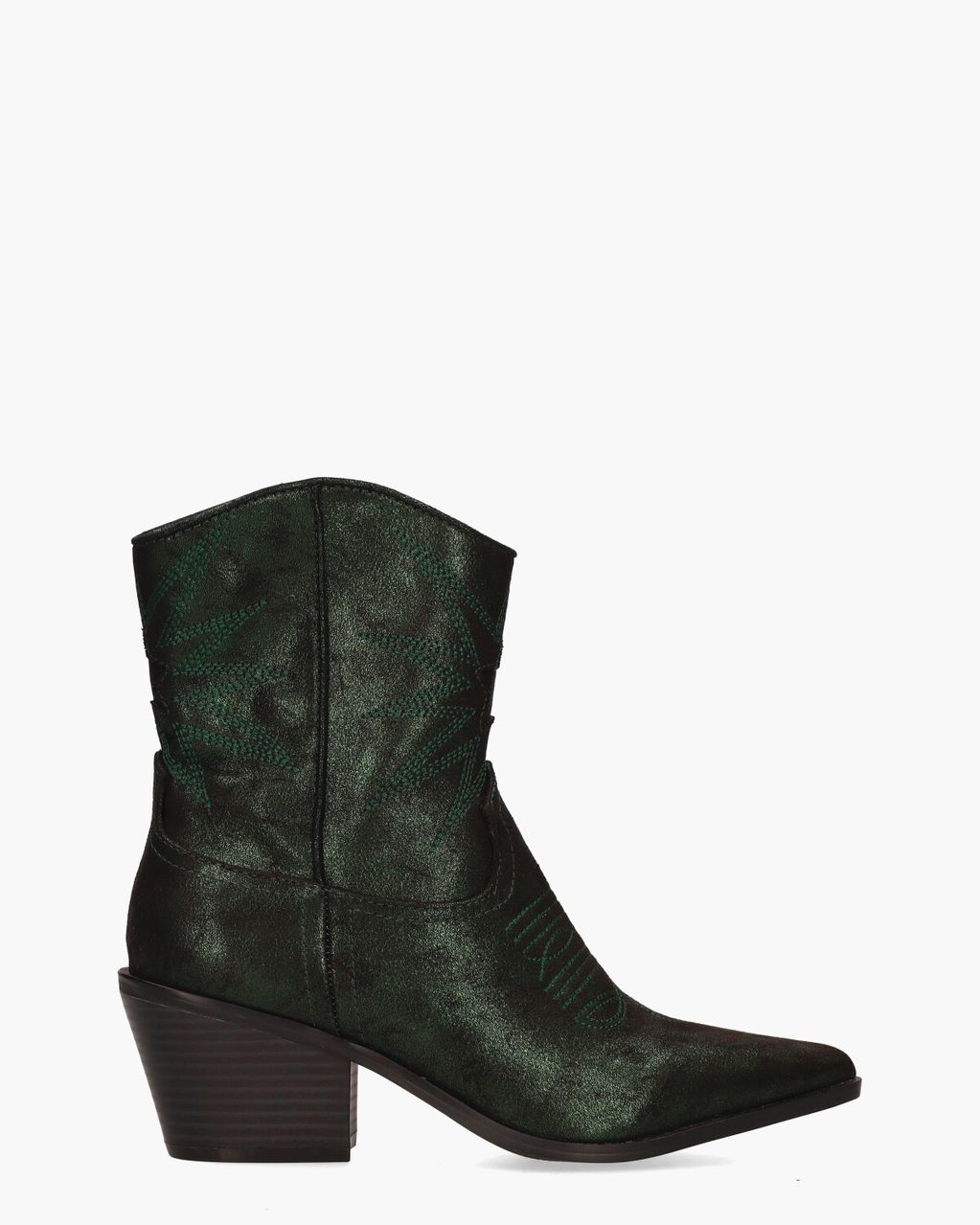 Mia & Jo  Vlinder Donkergroen Dames Enkelboots