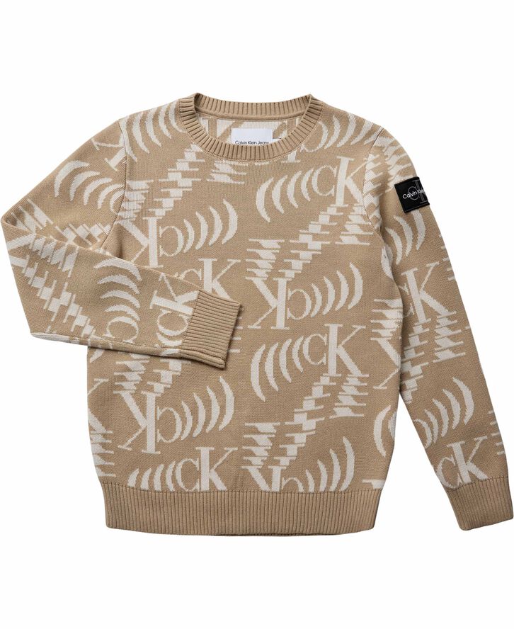 Calvin Klein Pullover with monogram logo Pf2