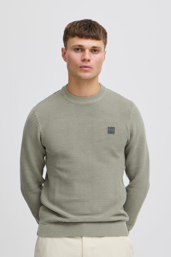 !Solid SDValencia Structure crew neck with Vetiver