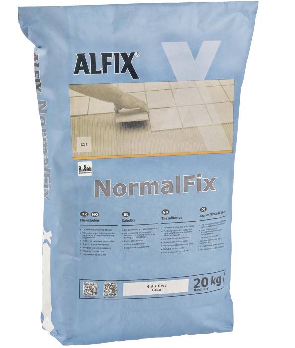 Alfix NormalFix fliseklæber - grå - 20 kg