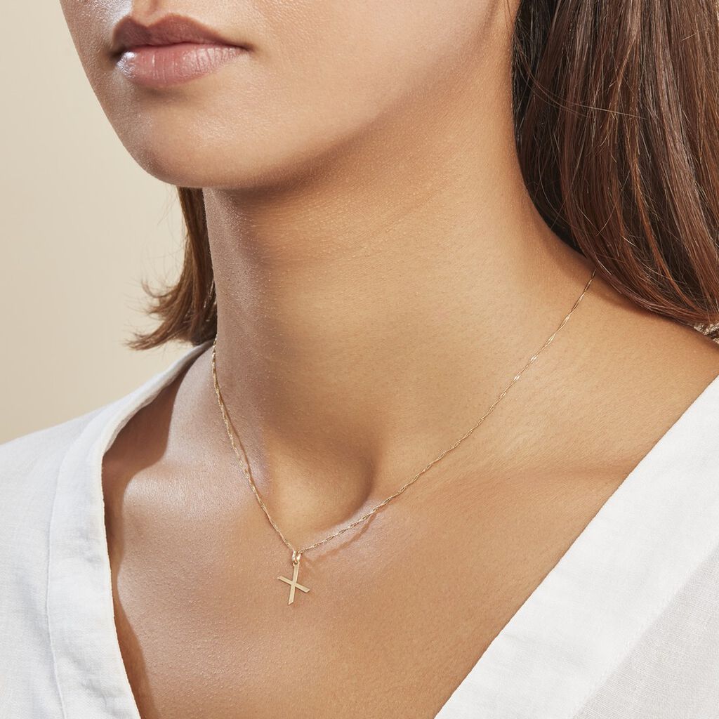 Pendentif Ionia Lettre Or Jaune
