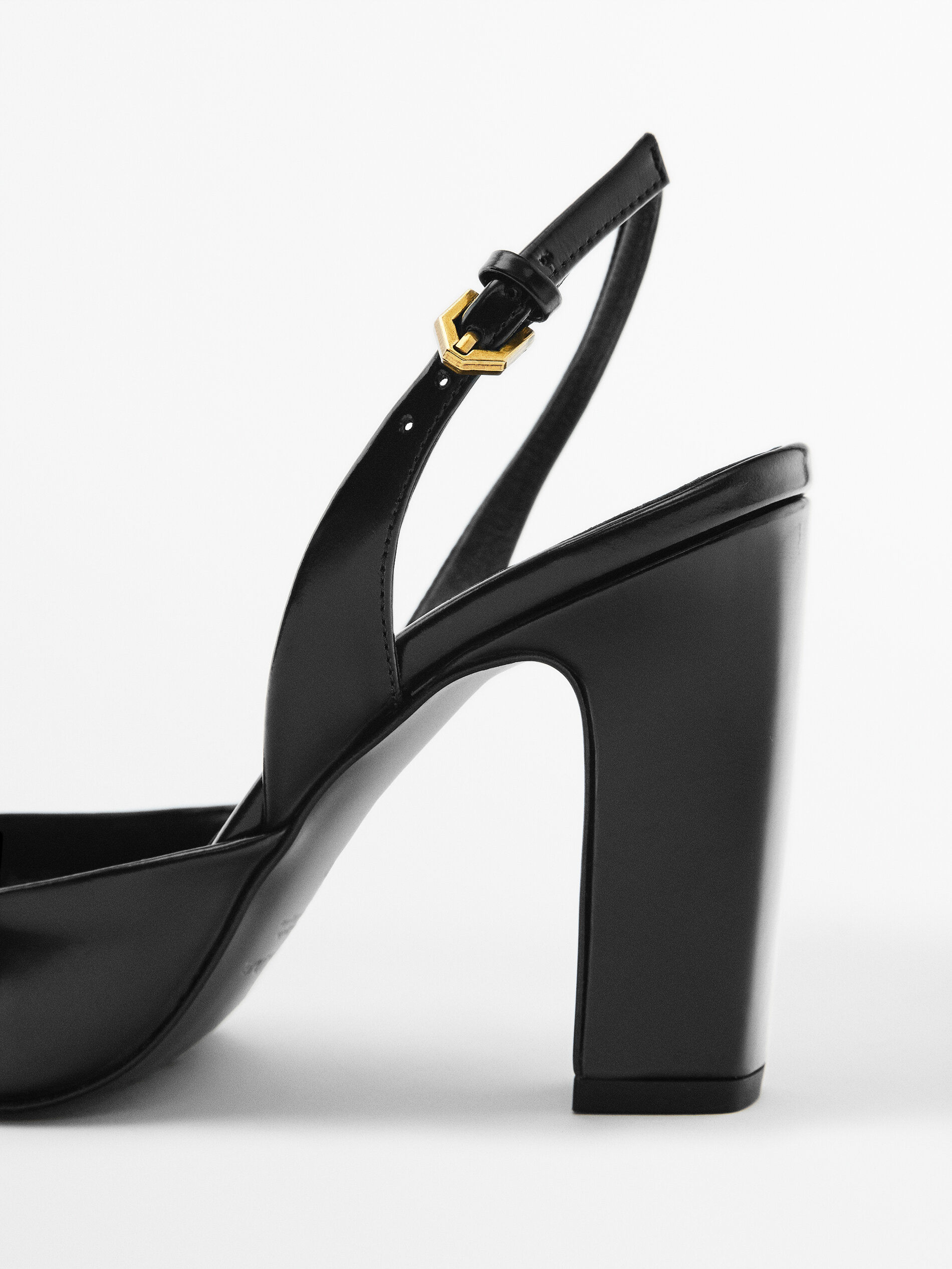 Zapato tacón destalonado skin - PRETO