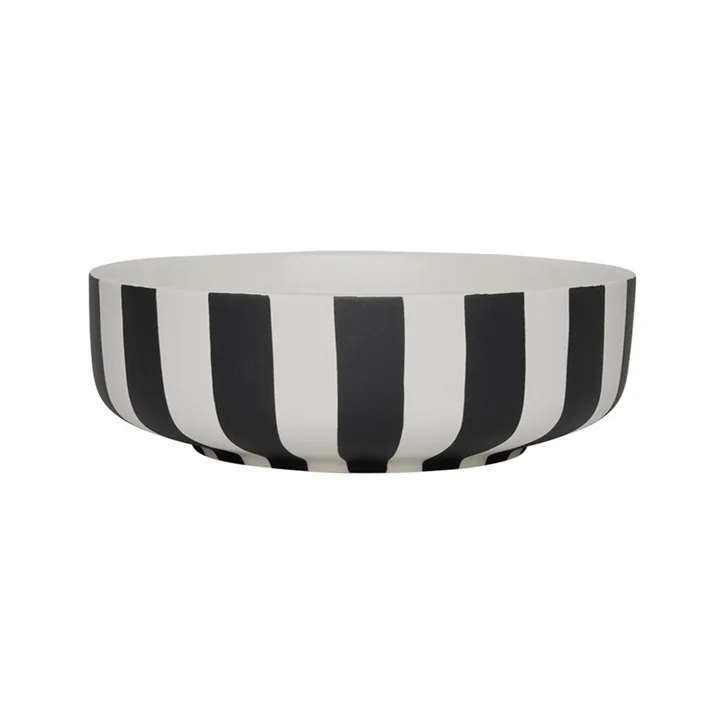 OYOY - Toppu Schale, large, Ø 20 cm, weiss / schwarz
