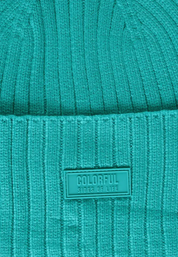 Strick Beanie - iced green