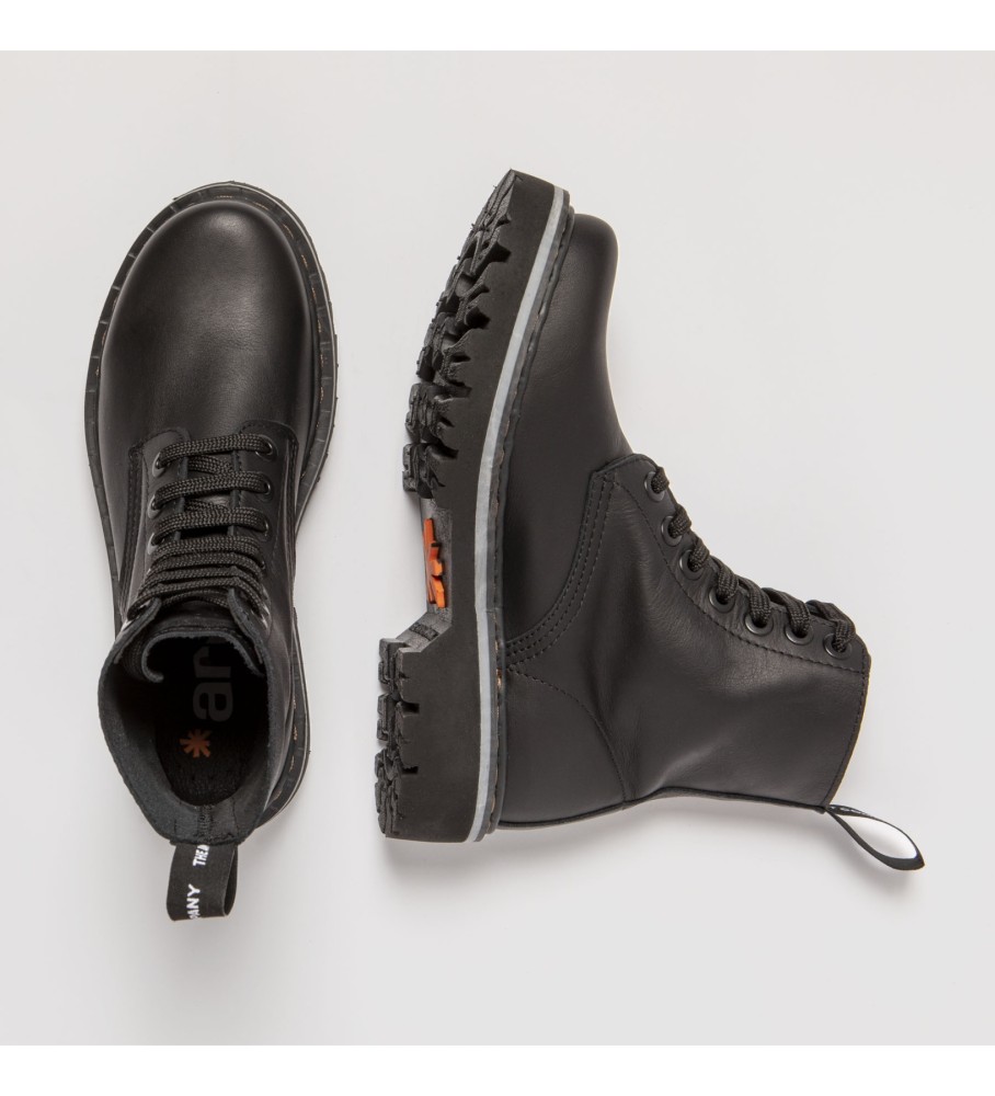 Botas de tornozelo Art em couro preto