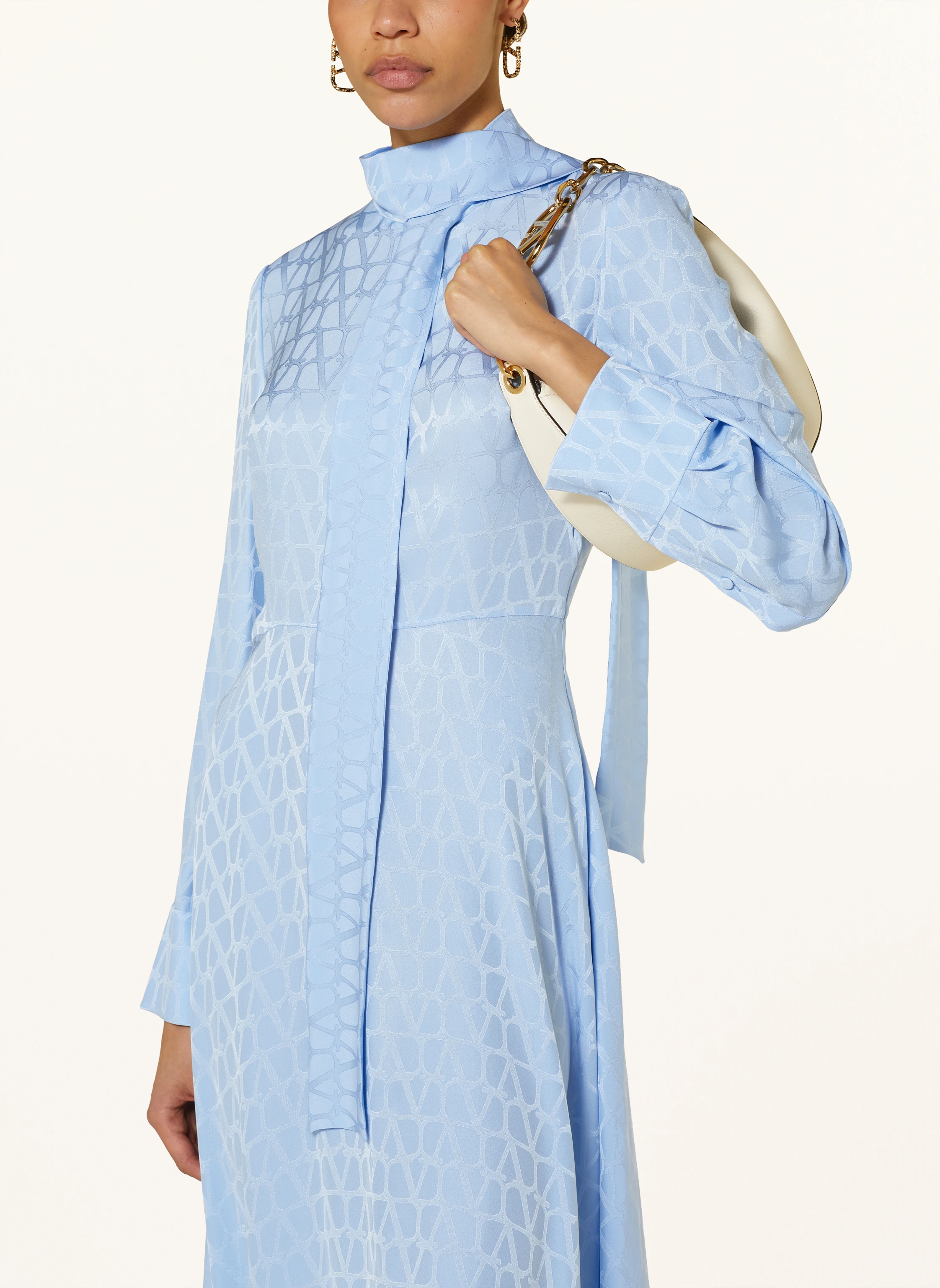 VALENTINO Seidenkleid TOILE ICONOGRAPHE mit Schluppe