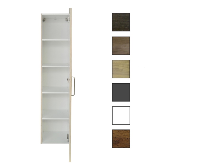 Sanicare kolomkast met luxe chromen greep 33,5x160x32cm antraciet