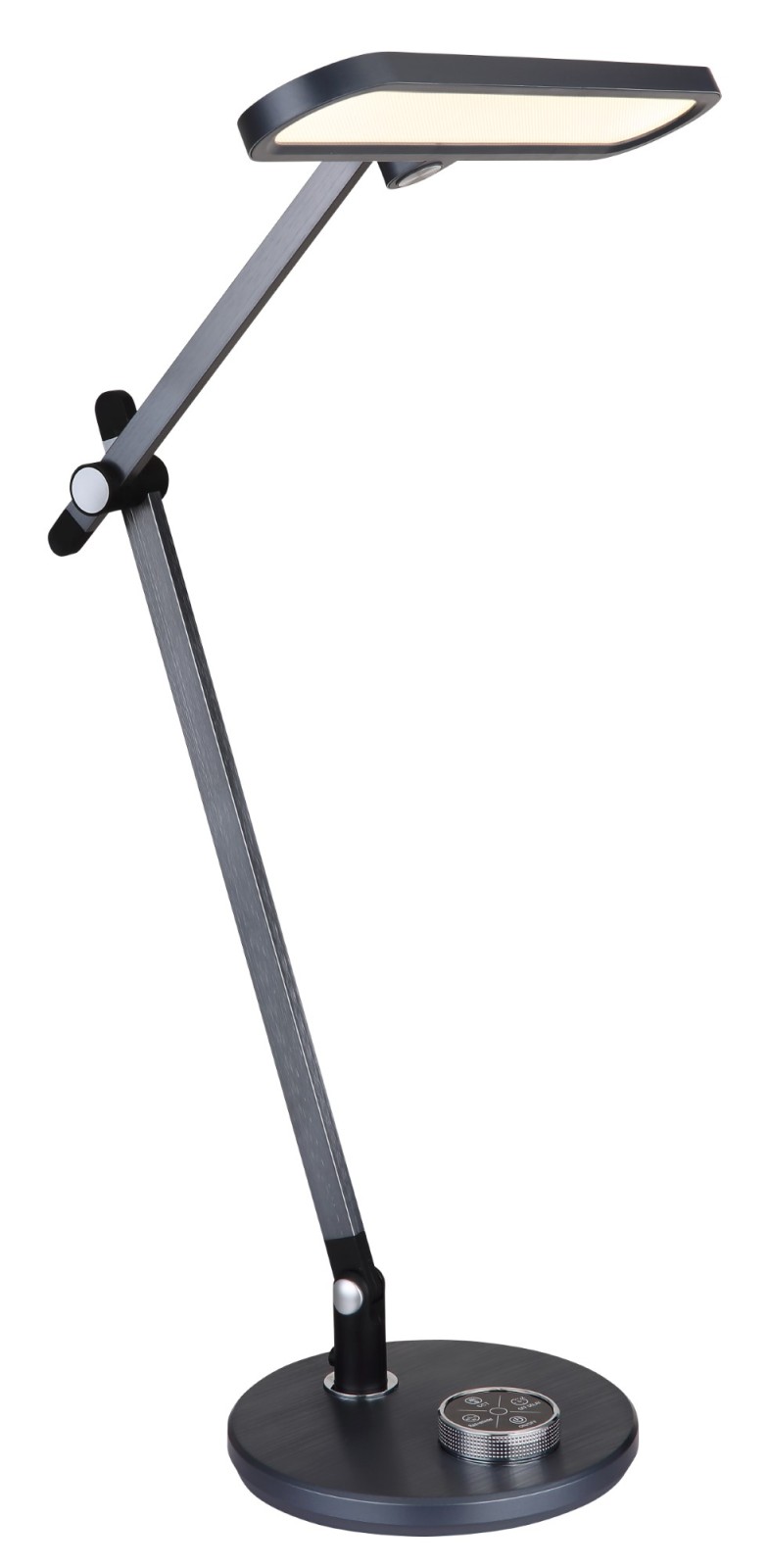 LED-Tischleuchte - dunkelgrau - Drehdimmer