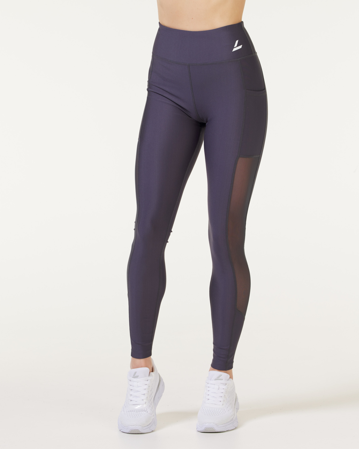 LEVITY Ace Mesh Pocket Tights Grey Ebony