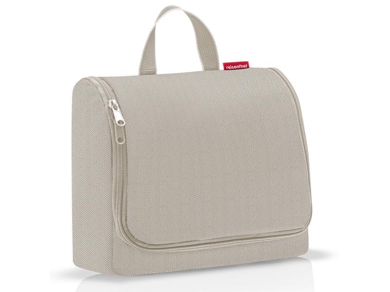 Reisenthel Necessaire Toiletbag XL Herringbone Sand Kulturbeutel für alle wichtigen Bad-Accessoires