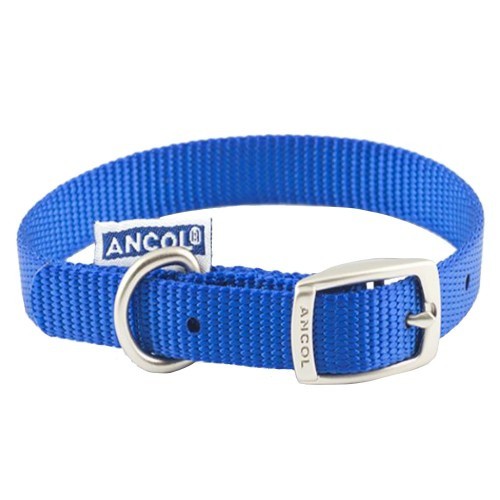 Coleira impermeável de nylon para cães Ancol, azul