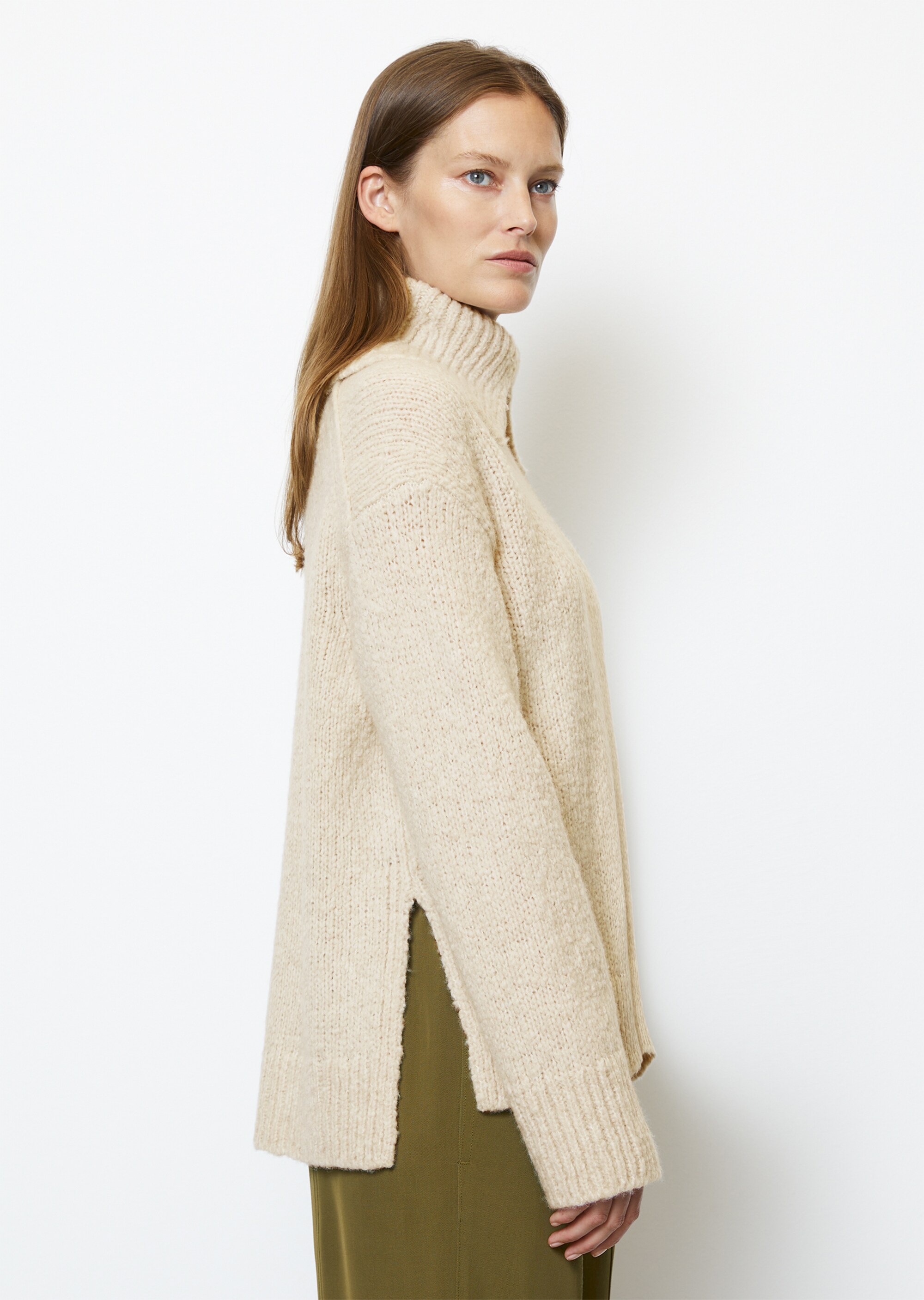 Strickpullover looseaus Schurwolle-Mix