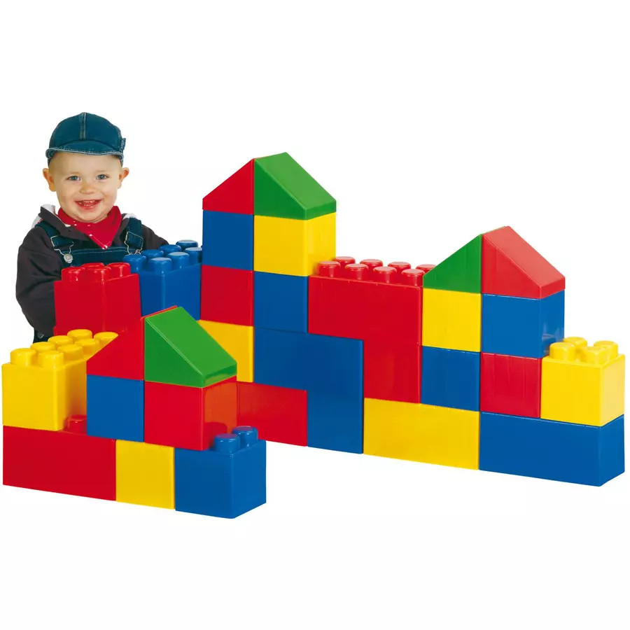 WADER QUALITY TOYS Bausteine XXL, 36 Teile