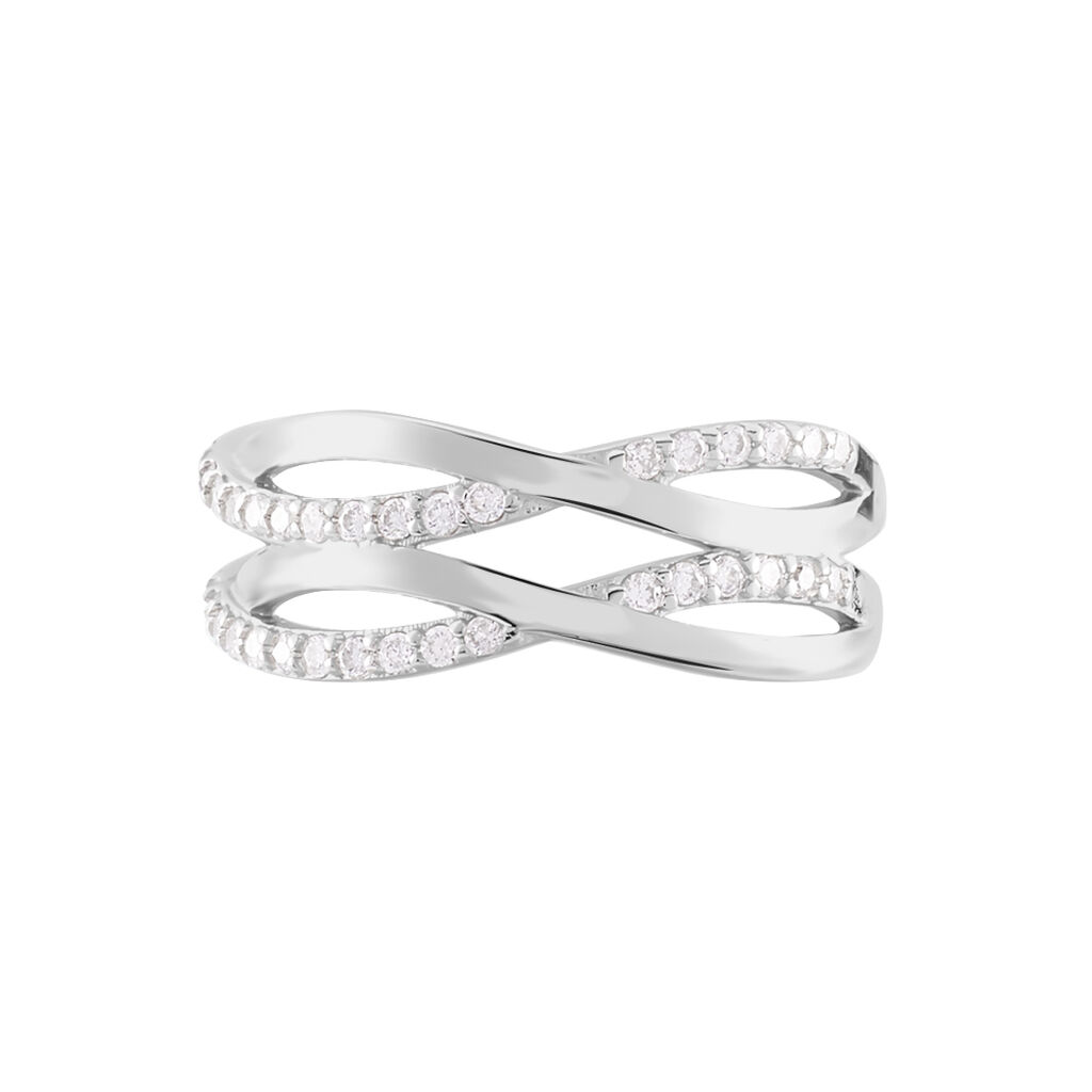 Bague Peronele Argent Blanc Oxyde De Zirconium