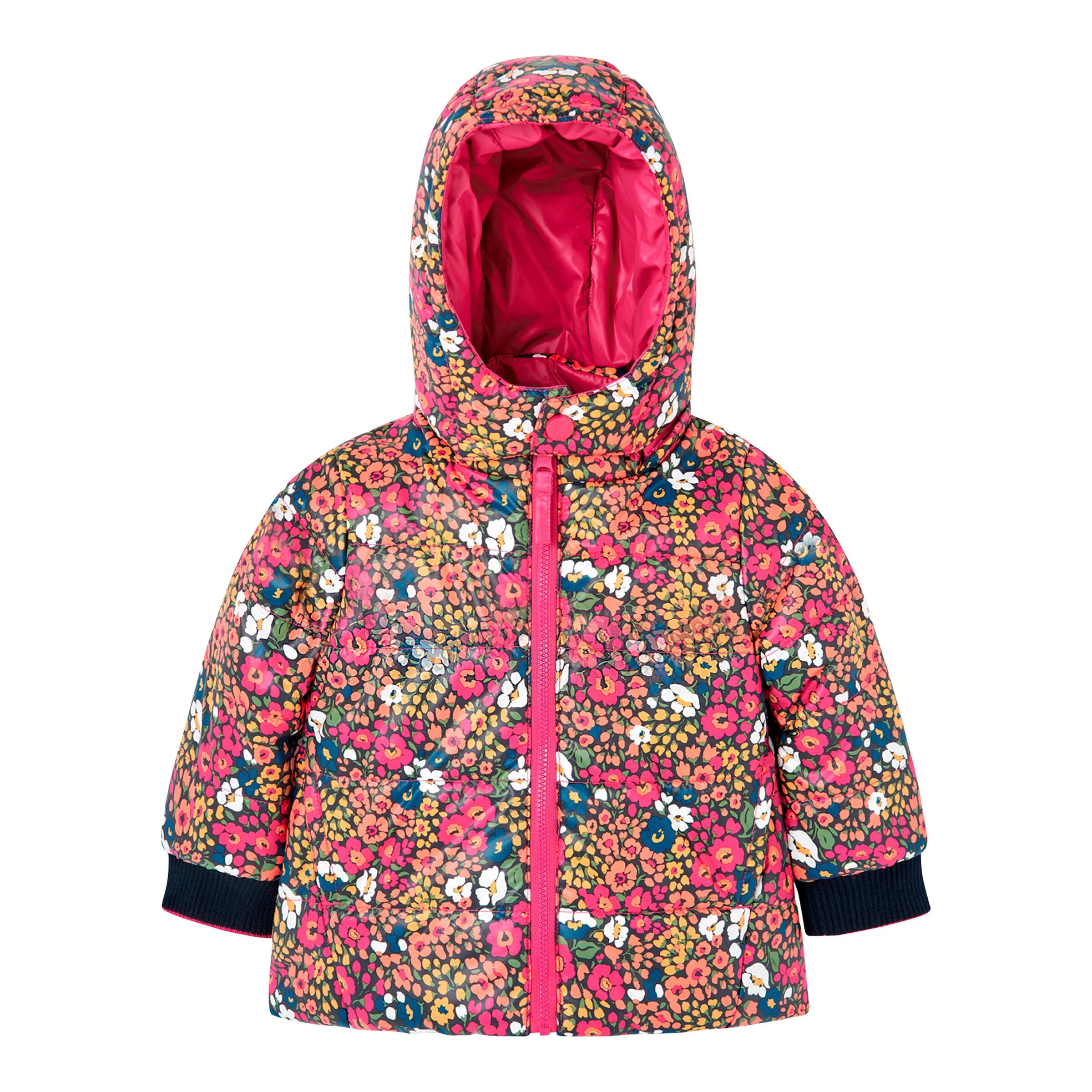 BOBOLI Wende-Winterjacke Blumen pink/bunt