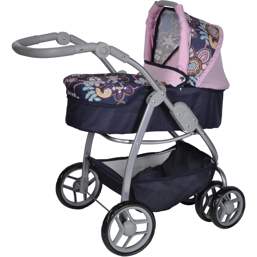 knorr toys® Puppenwagen Coco - blue flowers blau