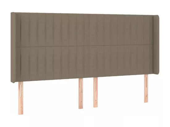 Sommier tapissier avec matelas et LED Taupe 180x200 cm Tissu
