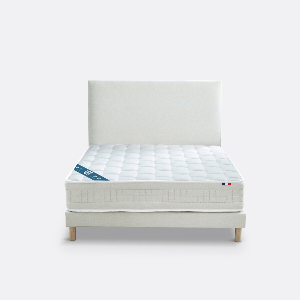 LA REDOUTE INTERIEURS<br>Conjunto de cama completo, colchão + base + pés + cabeceira