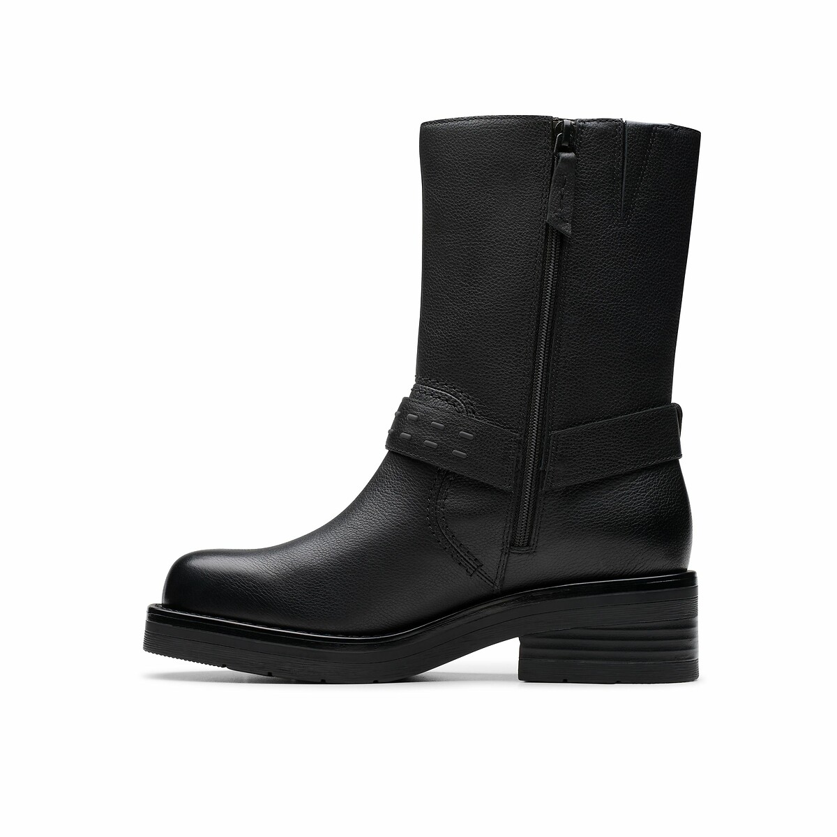 CLARKS<br>Botas de couro estilo motociclista Rebelle Up