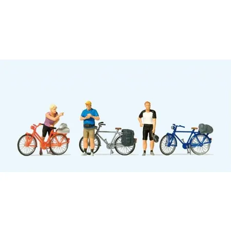 Preiser 10644 Stehende Radfahrer in sportlicher Kleidung 2