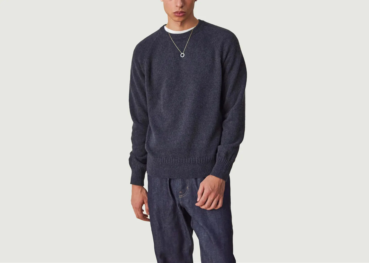 Pull Col Rond En Cachemire Tricot