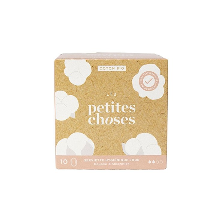 Serviettes Hygiéniques Jour Coton Bio Boîte de 10 Les Petites Choses