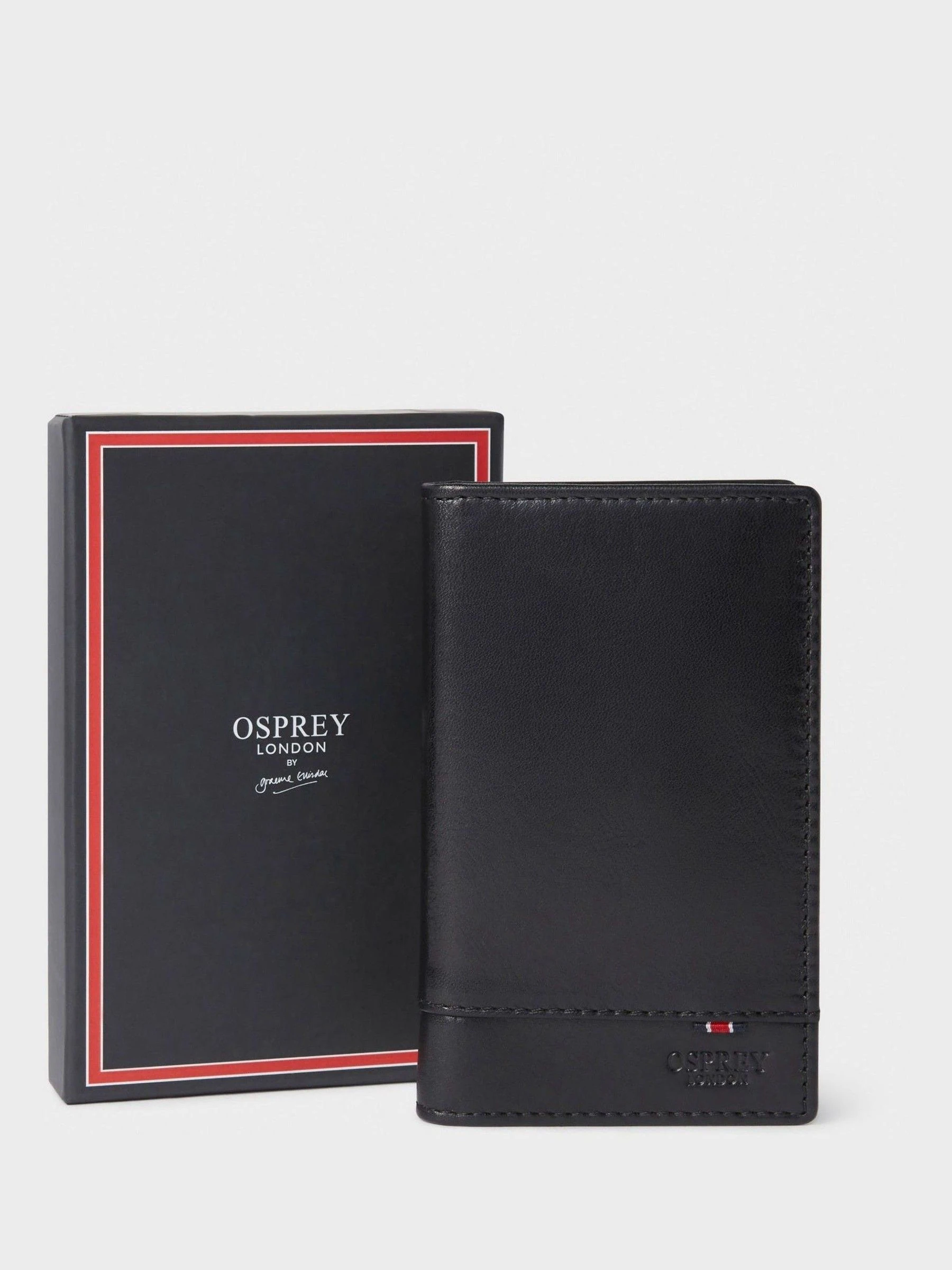 Zwart - Osprey London - Micro-leren nette portemonnee