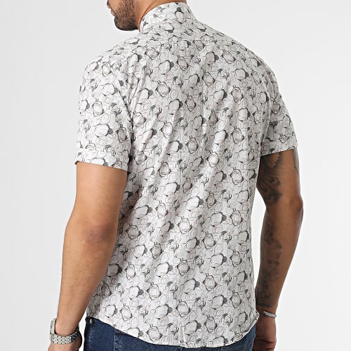 Chemise Manches Courtes Beige Chiné