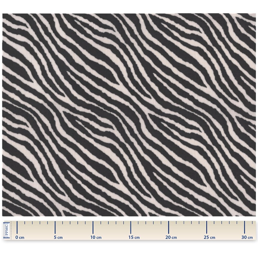 Coupon Tissu Enduit De 35Cm Zèbre