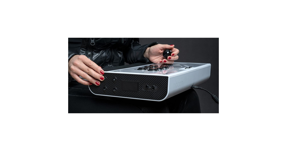 NaconDaija Arcade Stick gamepad  (Grijs/zwart, PlayStation 5, PlayStation 4, Pc)