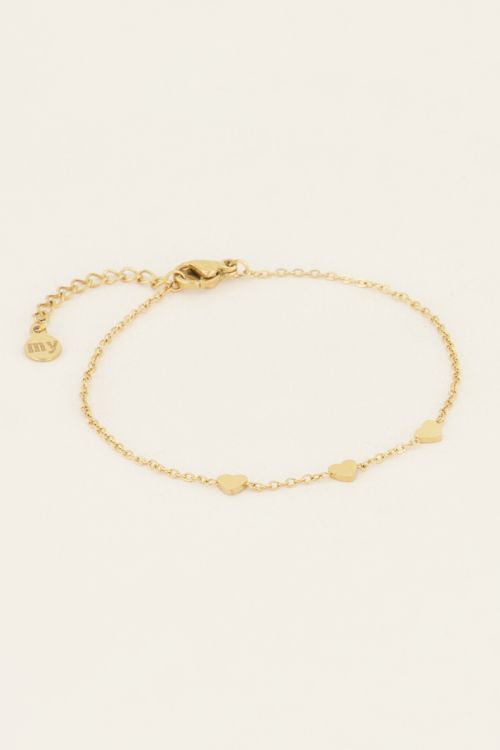 Graduation armband drie hartjes