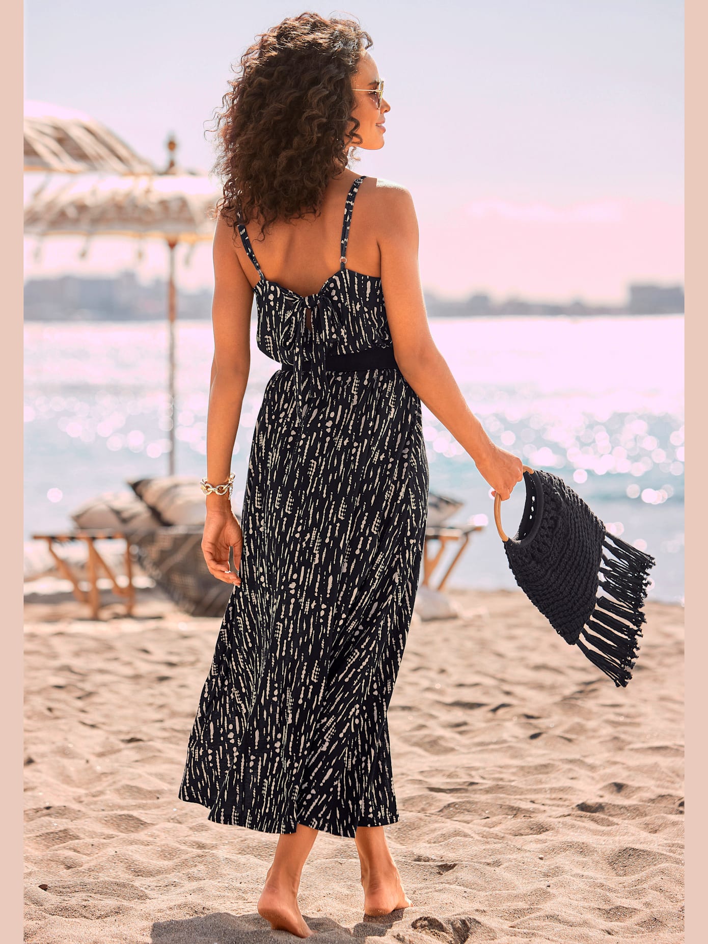 Robe longue belle encolure en v