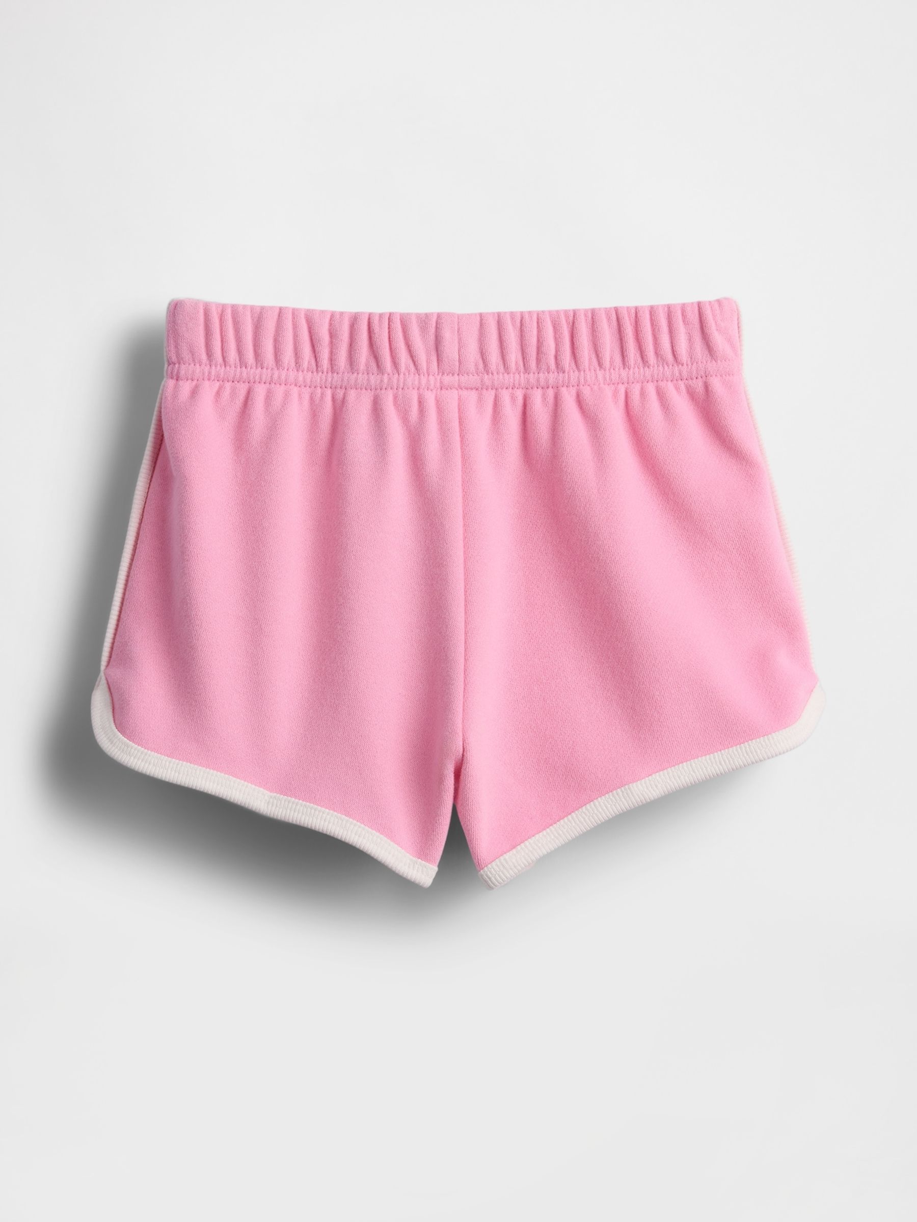 Roze - Gap logo-shorts met dolfijnzoom en elastische taille (6mnd -5jr)