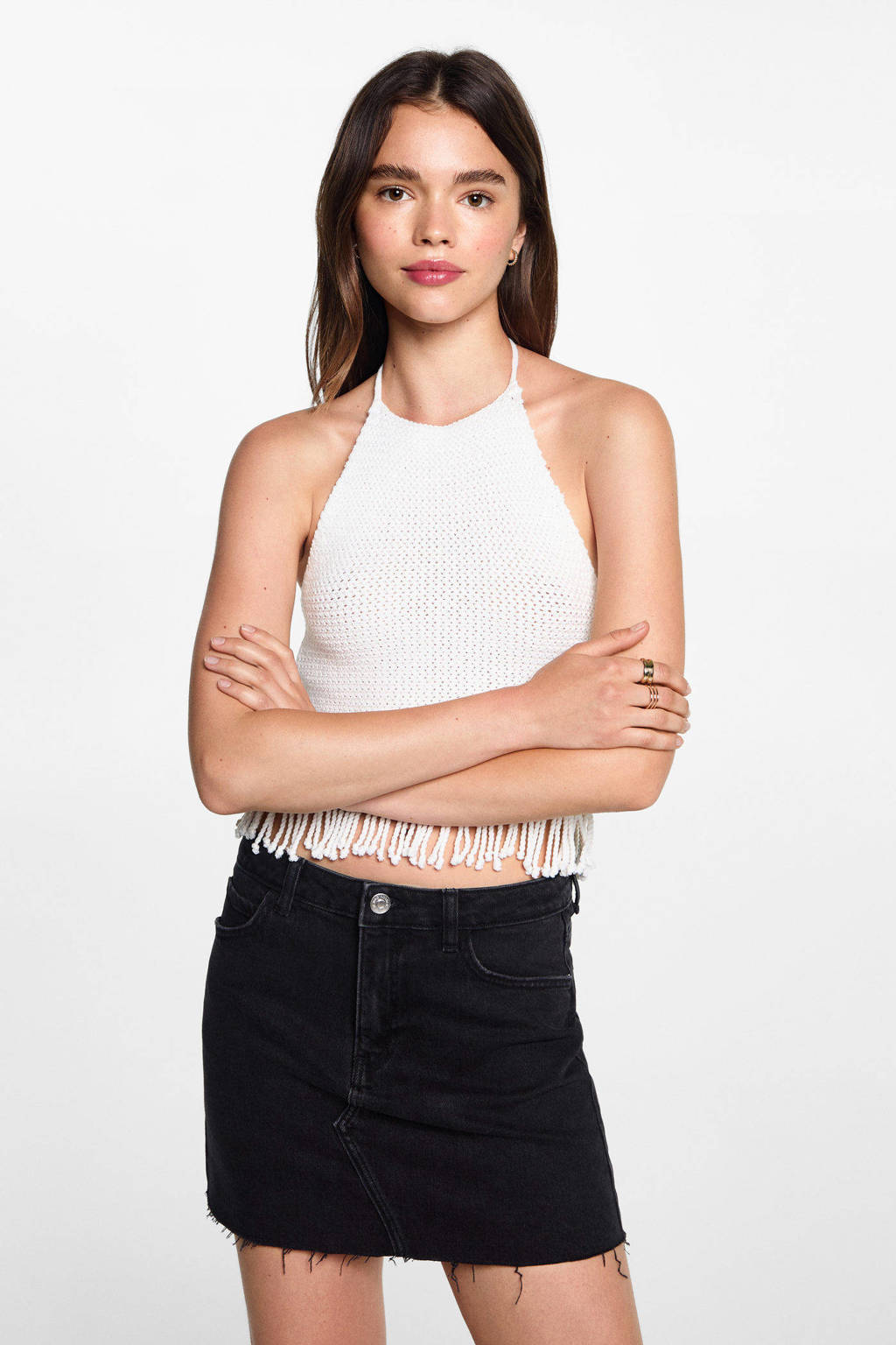MANGO TEEN spijkerrok grey denim