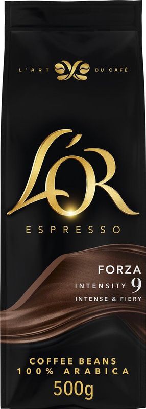 L'OR Espresso Forza Koffiebonen - Intensiteit 9/12 - 4 x 500 gram