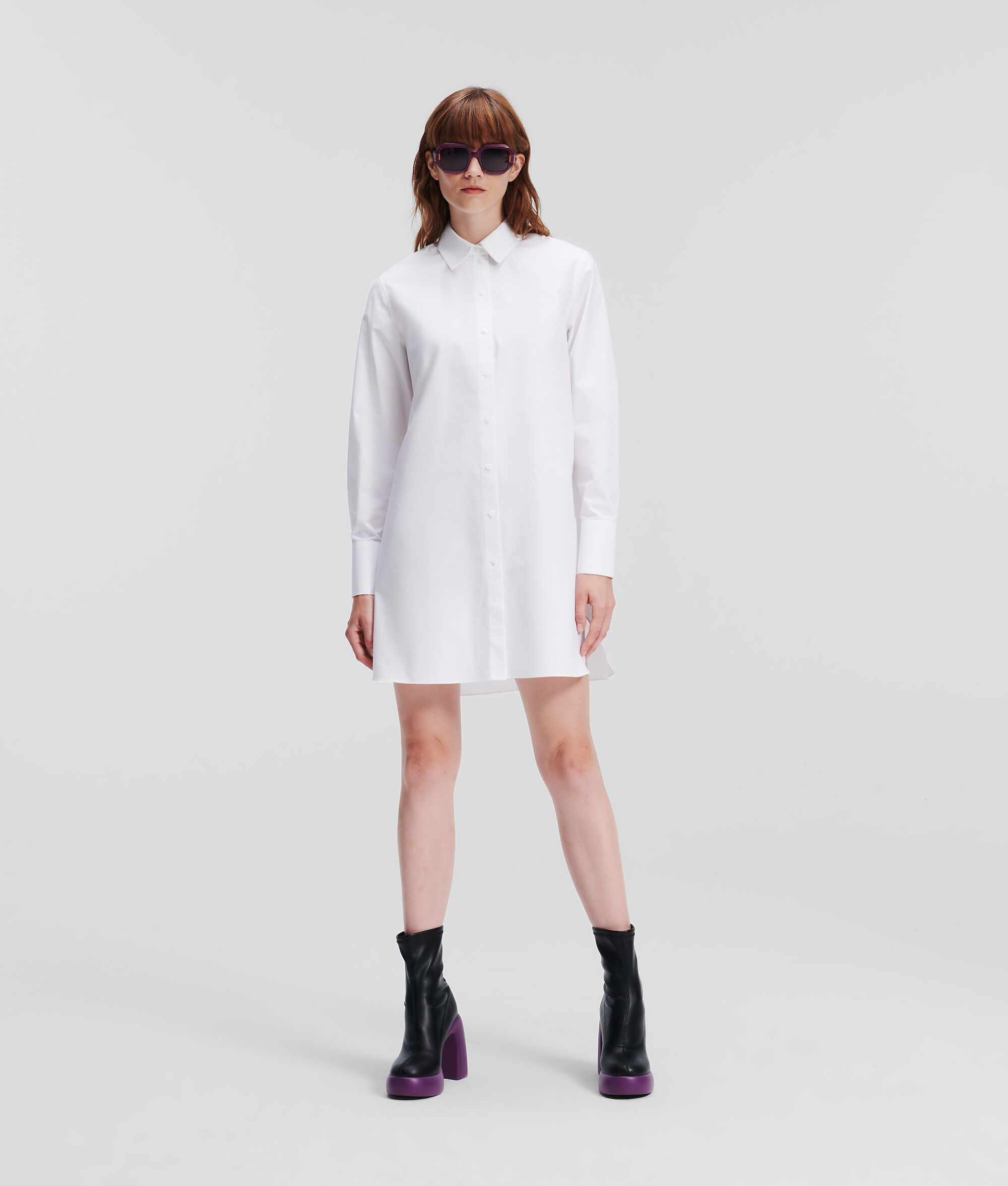 CHEMISE TUNIQUE AVEC LOGO KARL EN STRASS