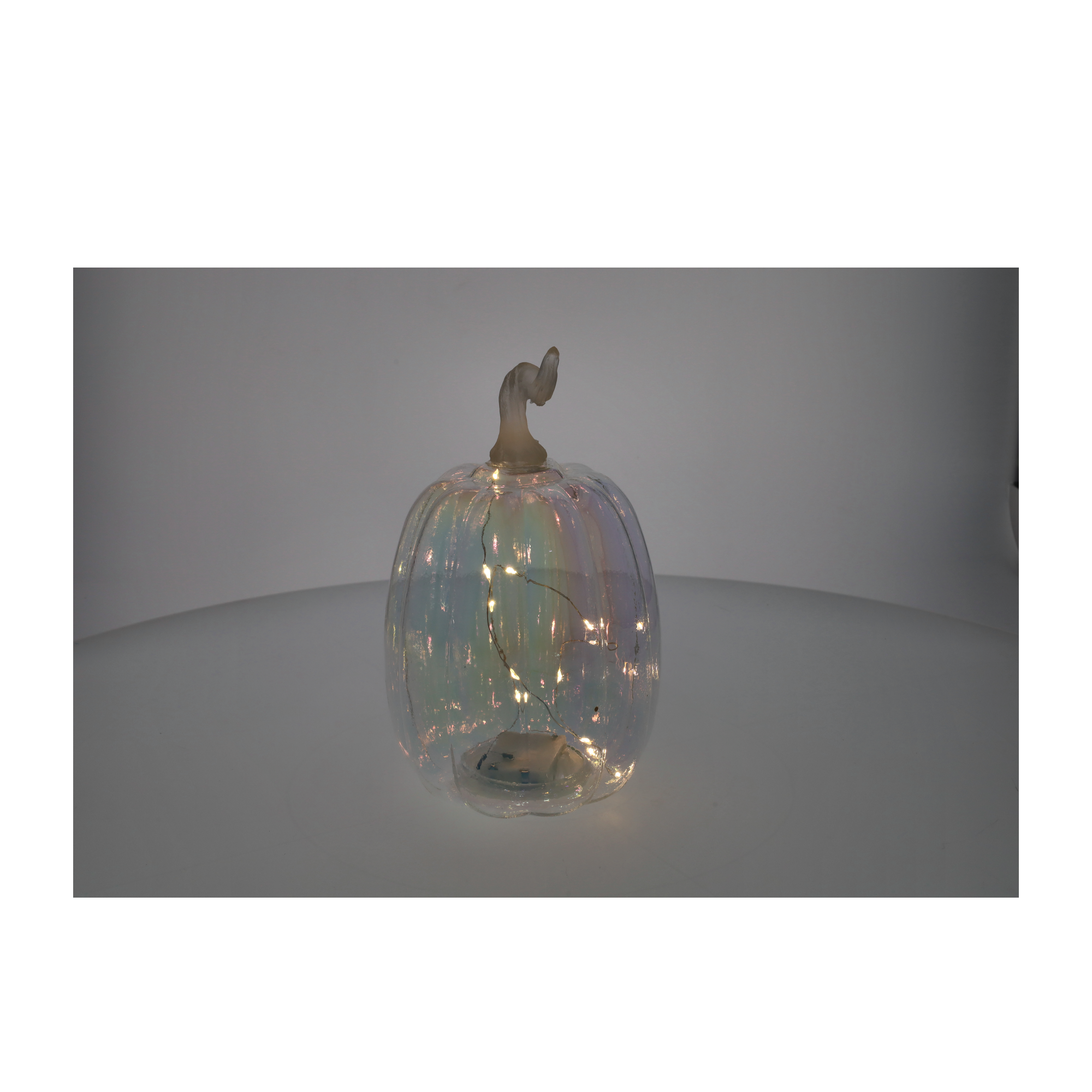 (14x22cm) 12 LED's Kürbis Lampe Herbst Accessoire Thanksgiving Home Deko zum Aufstellen (Batteriebetrieben) - Warmweiss