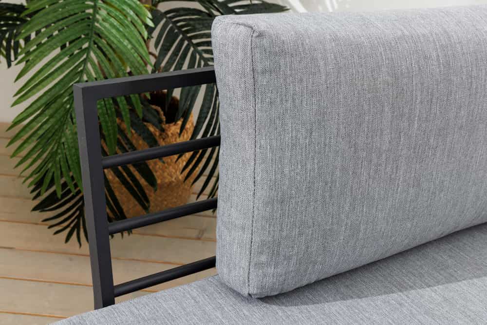 Verstellbare Gartenlounge MODULAR MIAMI 230cm grau natur anthrazit Gartensofa oder Gartenliege