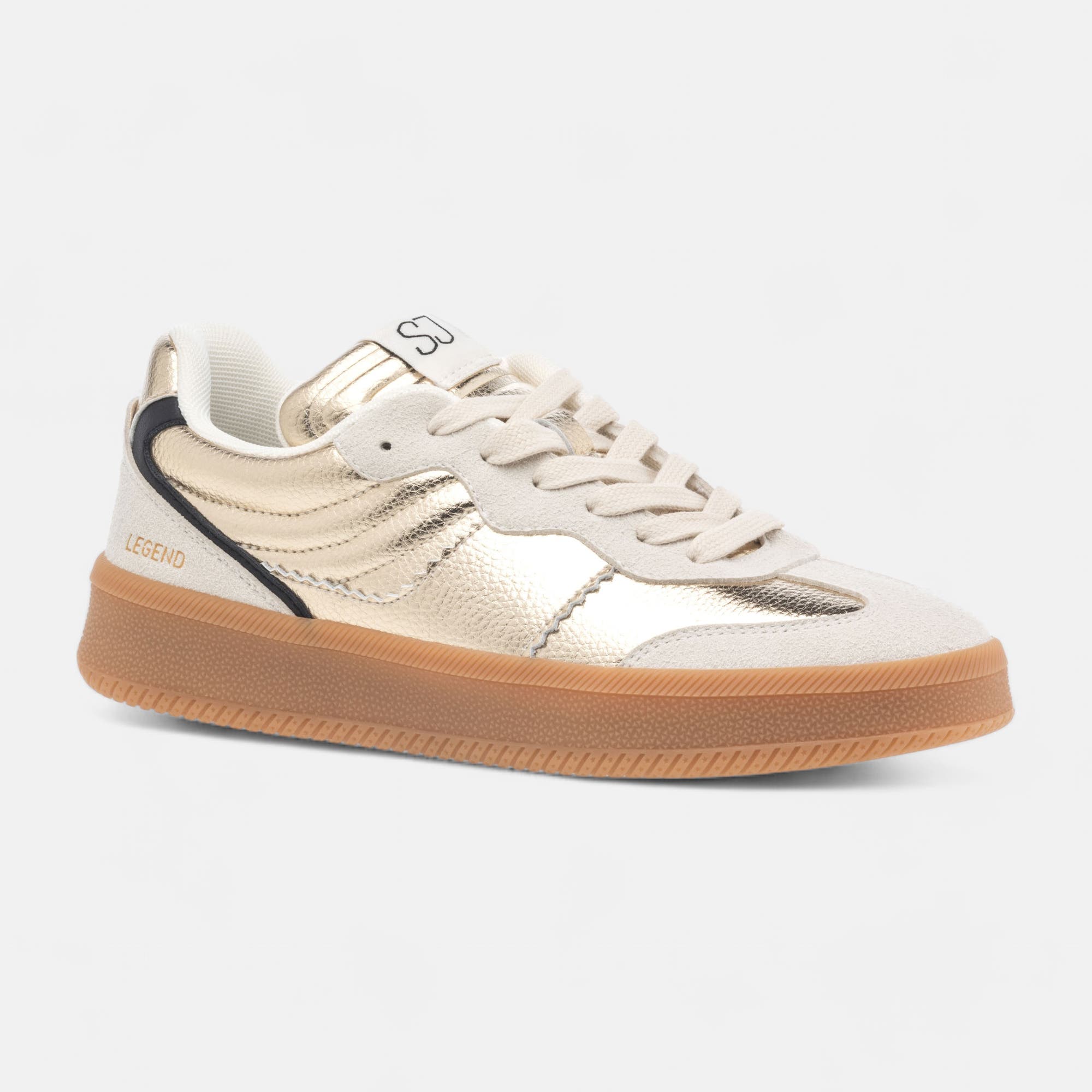 Sneakers Femme en cuir or