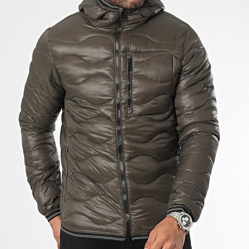 Doudoune Capuche Vert Kaki