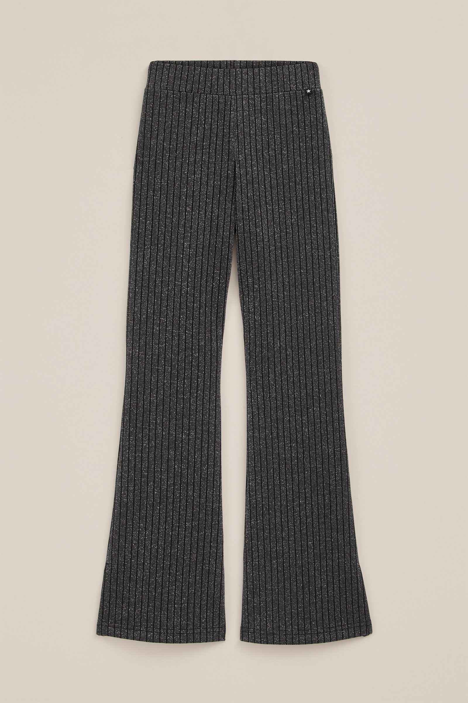 Meisjes flared legging met gilttergaren WE Fashion Zwart
