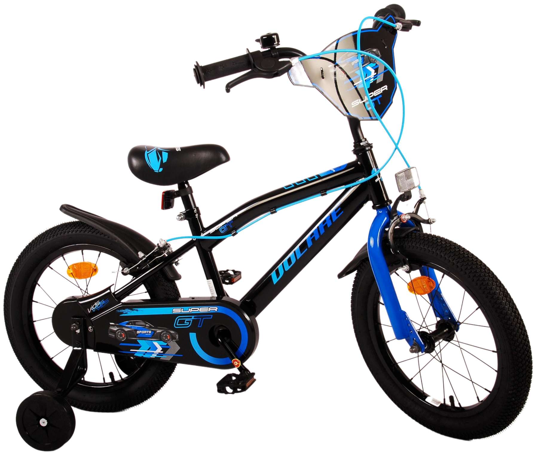 TPFSports Super GT Kinderfahrrad - Jungen - 16 Zoll - Rücktritt + Handbremse - Blau