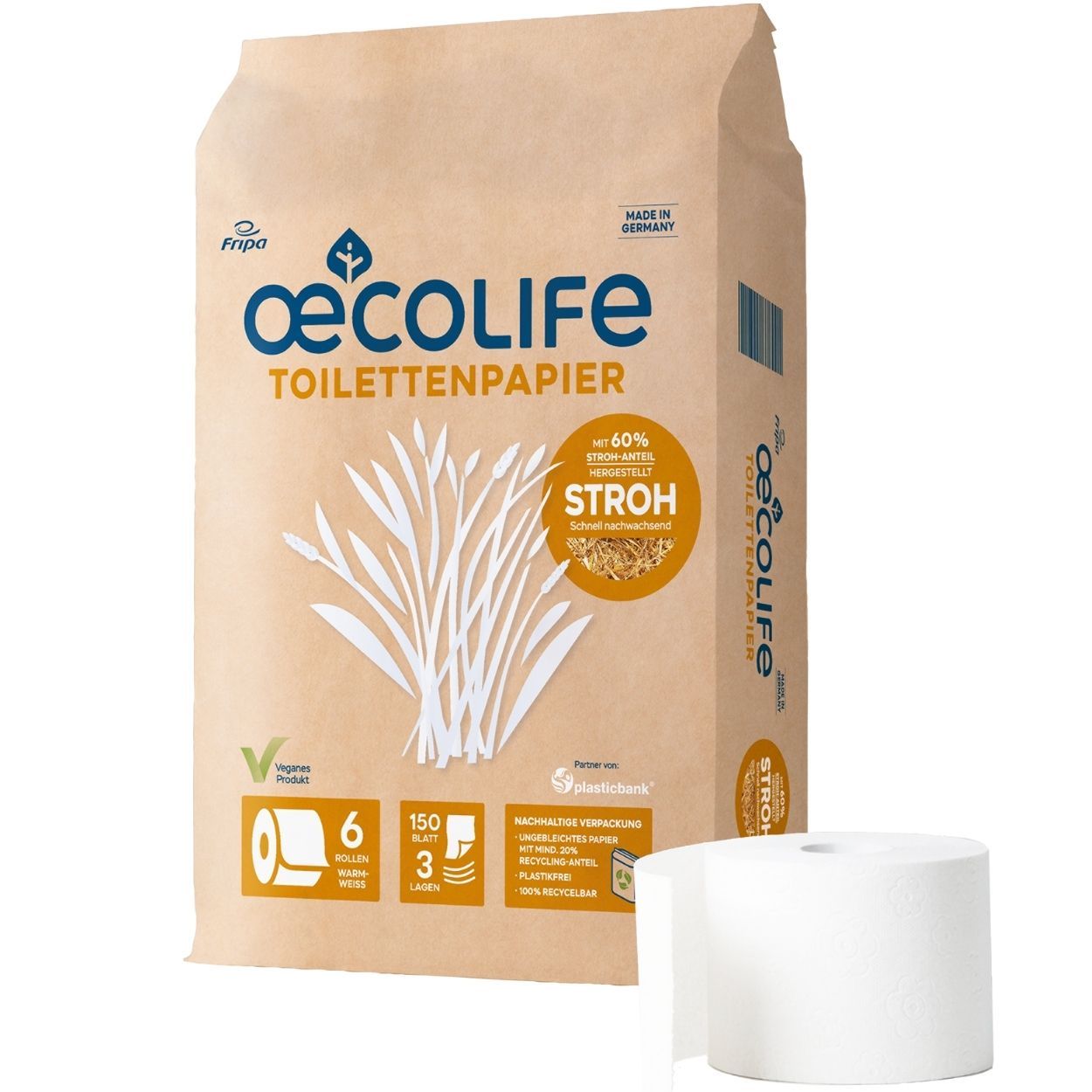 oecolife Toilettenpapier STROH