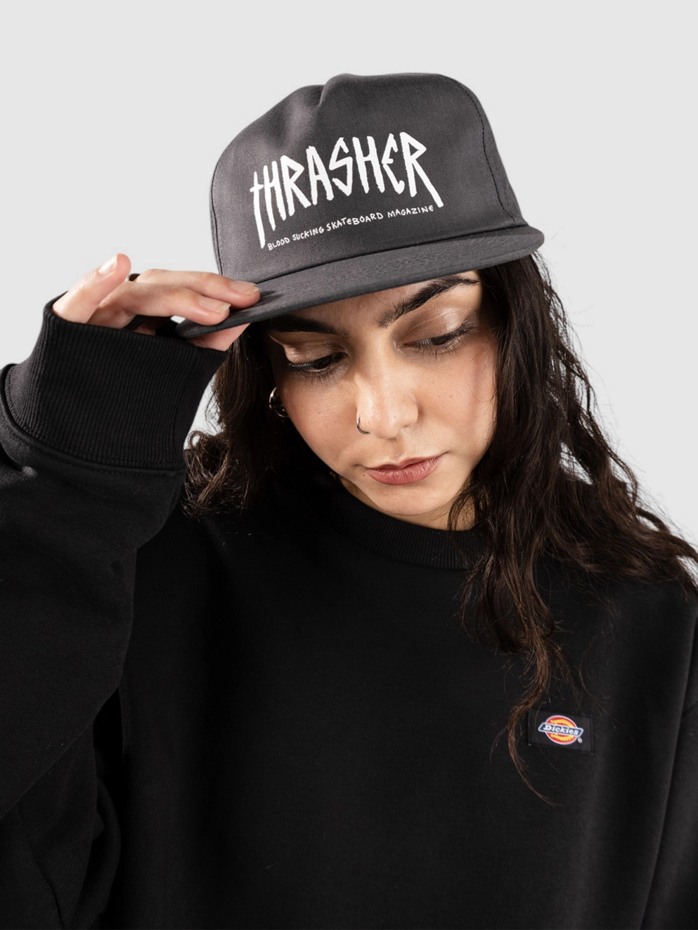 Thrasher X Toy Machine Scatch Snapback Cap charcoal