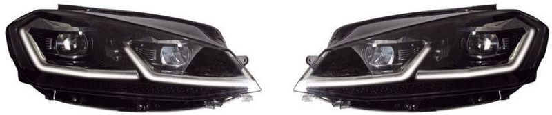 Set Led Koplampen Volkswagen Golf Vii Facelift (7.5) 2017- - Zwart - Incl. Dynamic Running Light Volkswagen Autostyle Dl Vwk83lmj