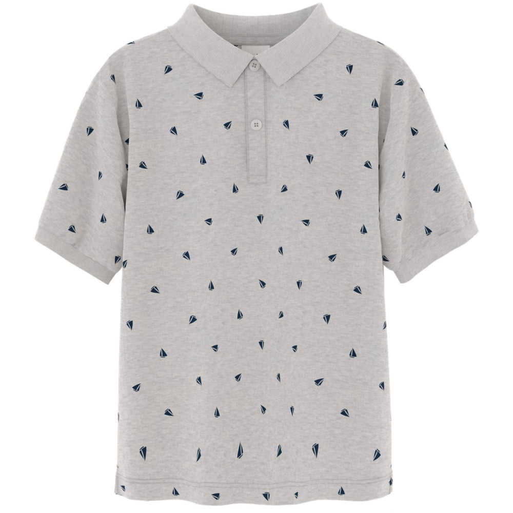 Køb Name It Light Grey Melange Boats Volo Regular Polo