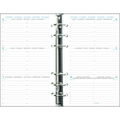 Recharge pour organiseur Exatime 17 - 1 semaine sur 2 pages à l'horizontal - 16 mois - 10,5 x 17,2 cm - Exacompta