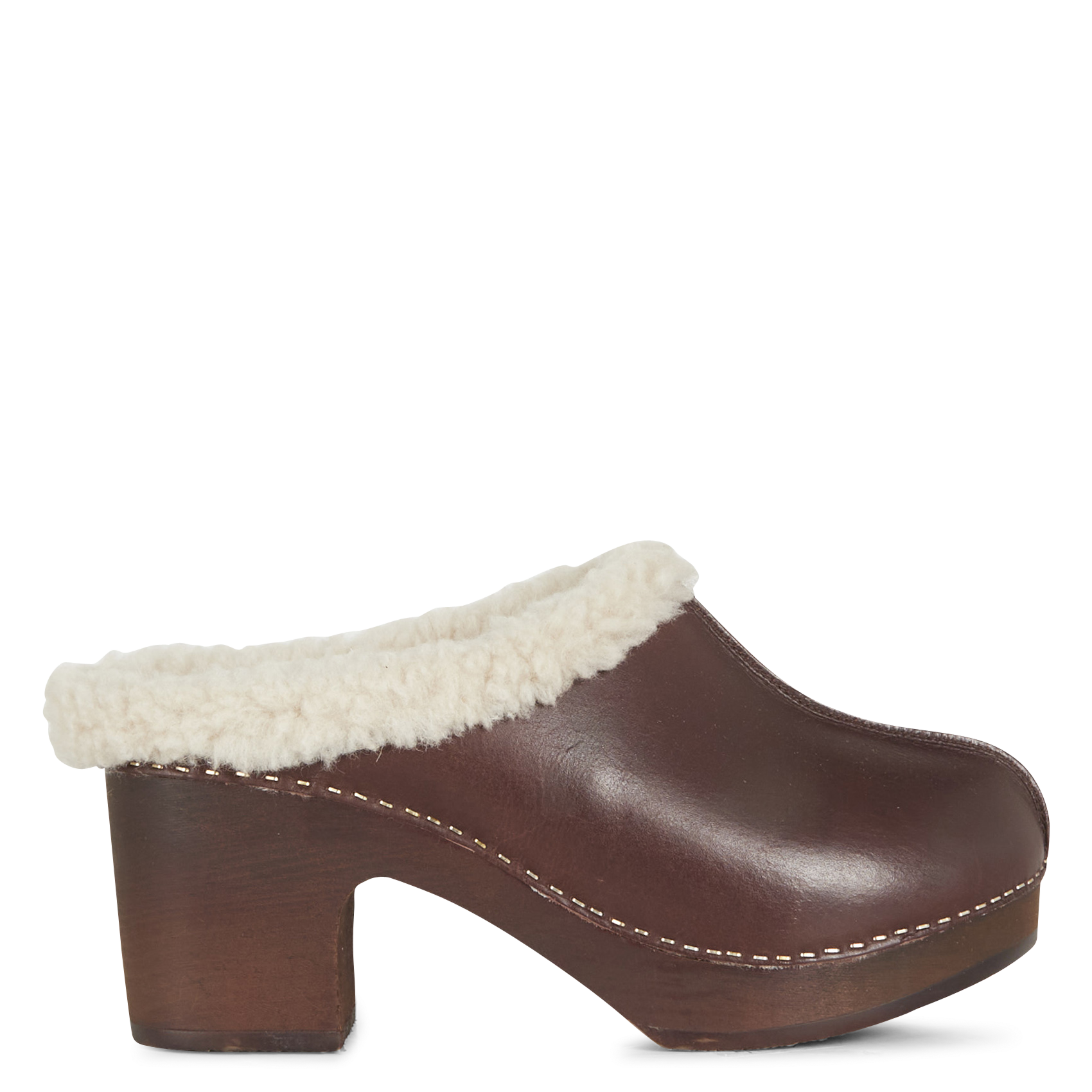 YGLOO - Sabot en cuir lisse | Marron